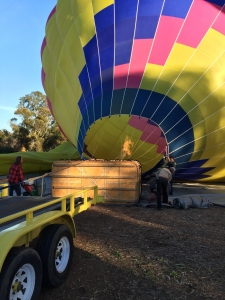 The hot air burners sounded like a Nascar engine as they filled the balloon up to sailing temperature.
