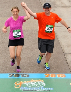Grandma's Marathon was a Seven Fs clean sweep of faith, family, finances, fitness, friends, fun and future for Cristina and John.