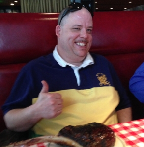 Dan treats his area managers to Manny's as a way of saying thank you for their leadership. Josh, shown here, went through our Good Leadership Training.