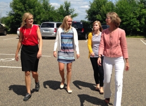 Jill and her colleagues take walking breaks every day to keep Fitness in shape at work!