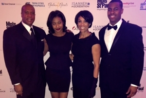 Kevin is pictured with his family when he received the “2015 Business Honoree” Award from The Sanneh Foundation.