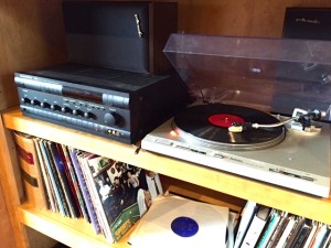 My mother's Brandenburg Concerto album on the turntable in my living room.