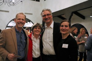 (Left to right) Tennis coach Neal Hagberg, and golf pro Barb Moxness celebrated the Seven Fs with Dan and Lara Balach.