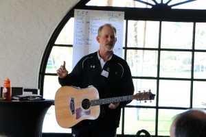 Neal Hagberg added music to his lessons about Tennis and Life.